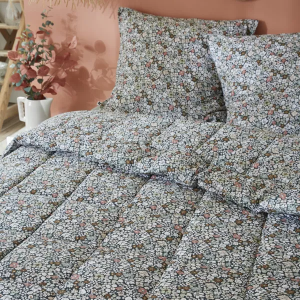 N�rdico estampado templado (140 x 200 cm) y una funda en algod�n Malia Multicolor