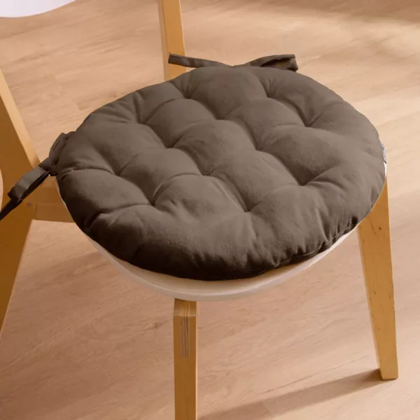 Coj�n de silla redondo en algod�n (40 cm) Pixel Topo