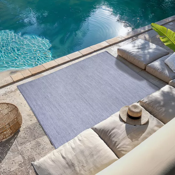 Tappeto per esterno (120 x 170 cm) Hugo Grigio  ciottolo