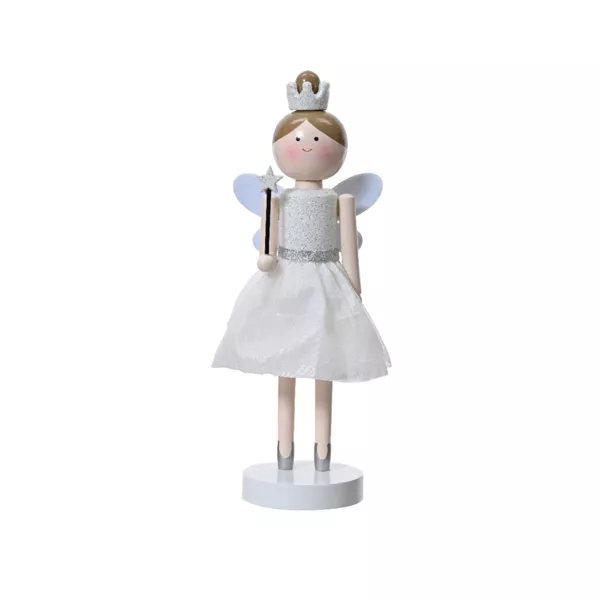 Houten Notenkraker (H38 cm) Witte Fee Prinses