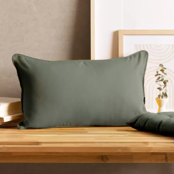 Cuscino rettangolare in cotone (30 x 50 cm) Pixel Verde cachi