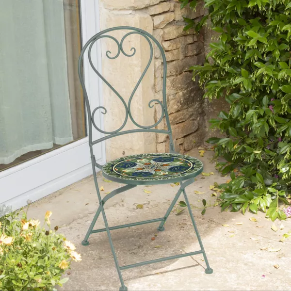 Silla de bistro plegable Canc�n - Verde
