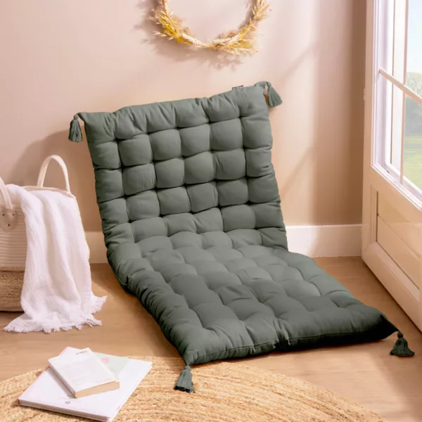 Colchoneta de suelo en algod�n (120 x 60 cm) Pixel Verde kaki