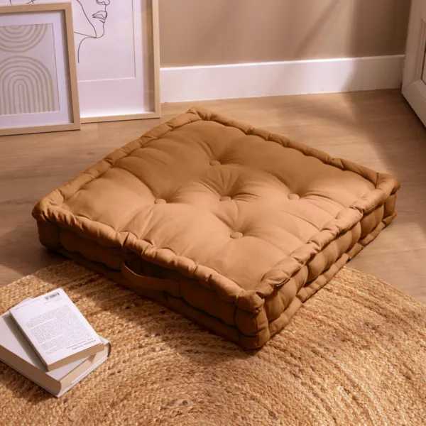 Coj�n de suelo en algod�n (60 x 60 cm) Pixel Camel