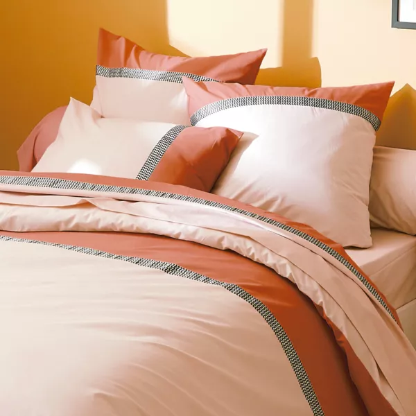 Housse de couette percale de coton (200 x 200 cm) Macassar Cognac