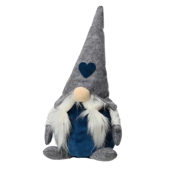 Lutin de No�l (H30 cm) Huguette chapeau pointu Gris