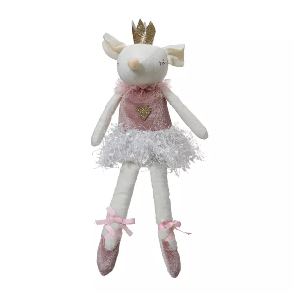 Souris de No�l (H37 cm) Suzane Danseuse ballerine Rose