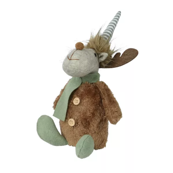 Renna di Natale decorativa (H31 cm) Billie Menta bianca