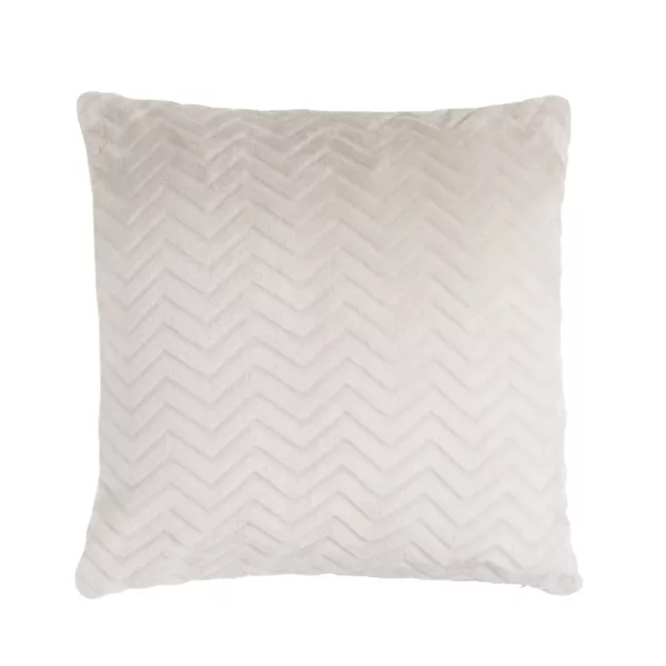 Coj�n cuadrado en franela (45 x 45 cm) Zag Beige