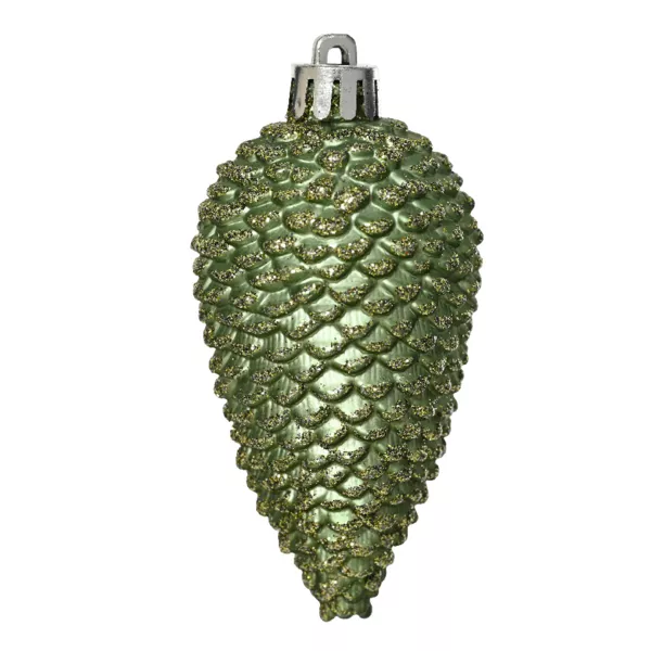 Lot de 6 pommes de pin � suspendre (H8 cm) Alpine Vert romarin