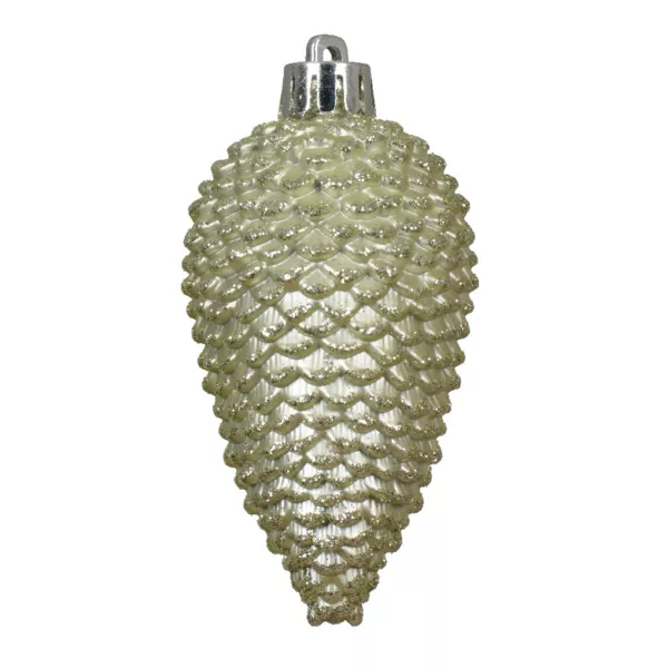 Lote de 6 pi�as para colgar (H8 cm) Alpine Menta blanca