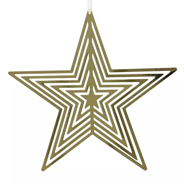 Weihnachtsstern zum Aufh�ngen Metall (D10 cm) Sainte-Luce Gold
