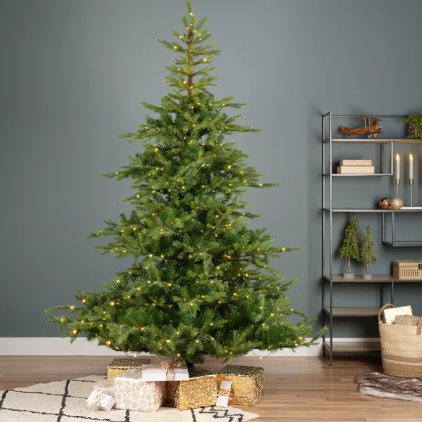 Sapin de No�l artificiel lumineux 400 LED (H180 cm) Glorious Vert sapin