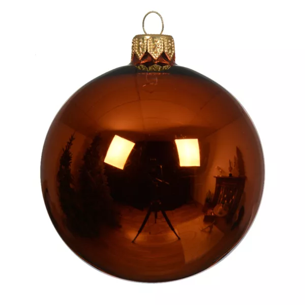 Set di 6 palline di Natale in vetro (D80 mm) Artico brillante Zucca