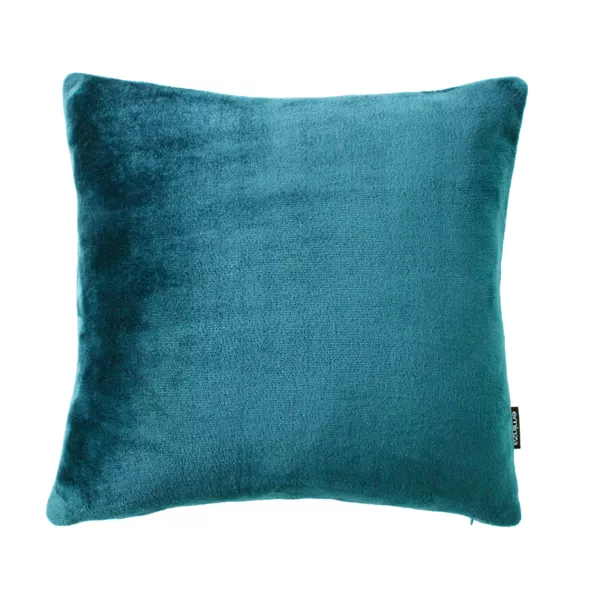 Quadratischer Kissenbezug aus Flanell (60 x 60 cm) Didou Petrolblau