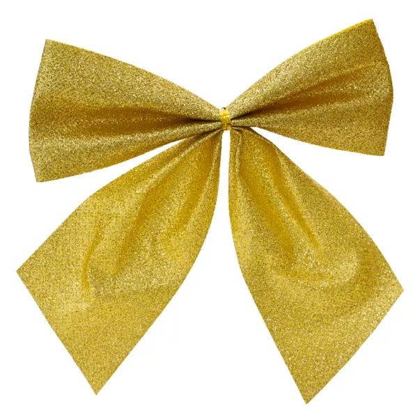 Set van 5 kerststrikken (H9 cm) Schitterend Goud