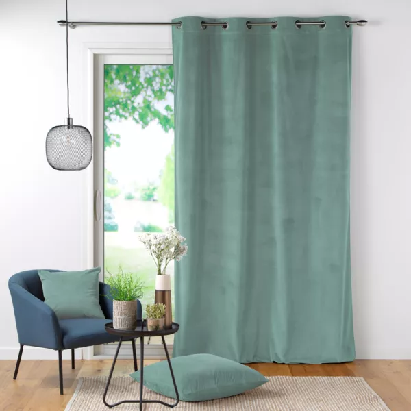 Tenda velluto (140 x 260 cm) Casual Verde salvia