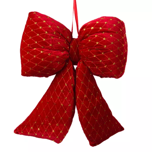 Gro�e Samtschleife (H37 cm) Courchevel Glitzer Rot