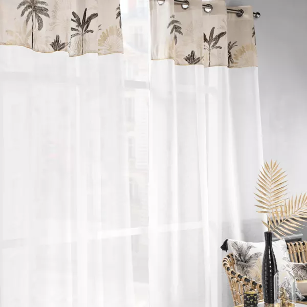 Gardine mit �sen (140 x 240 cm) Papaya Cremewei�