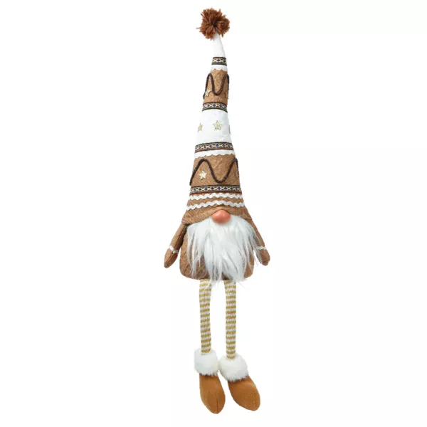 Lutin de No�l fait main (H65 cm) Petit indien longues jambes