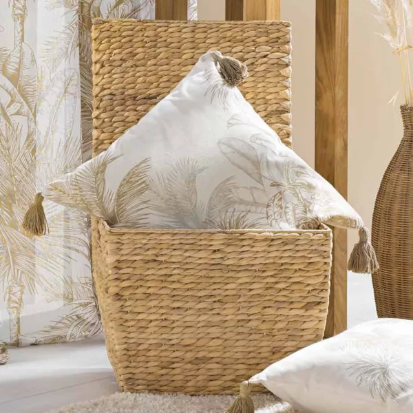 Coussin carr� coton (45 x 45 cm) Dune Ecru