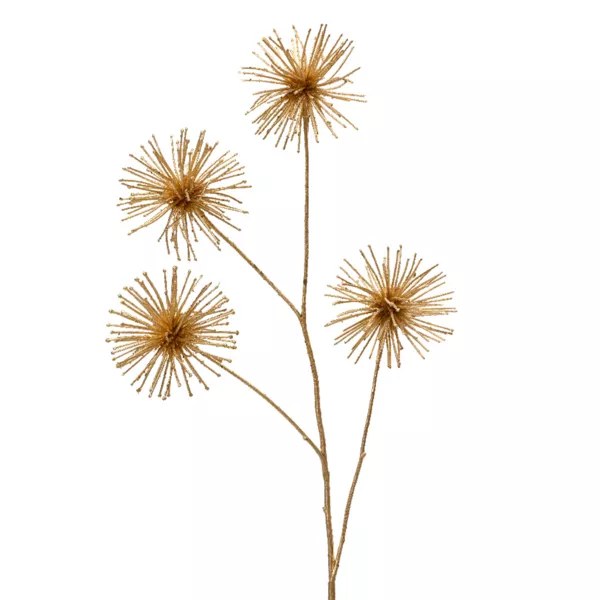 Decoratieve kerstbloem (H85 cm) Allium Butterfly Goud