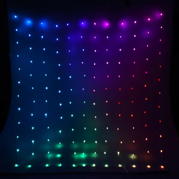 Rideau lumineux Digital H2 m L2 m 400 LED Multicolore