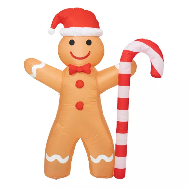 Gingy Uomo di pan di zenzero gonfiabile (H140 cm) Bastoncini di zucchero