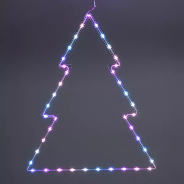 Albero di Natale neon luminoso 41 LED H60 cm Multicolore