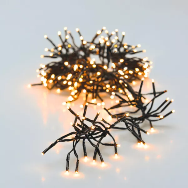 Lichterkette 5,50 m 768 LED Kabel Schwarz Boa Extra Warmwei�
