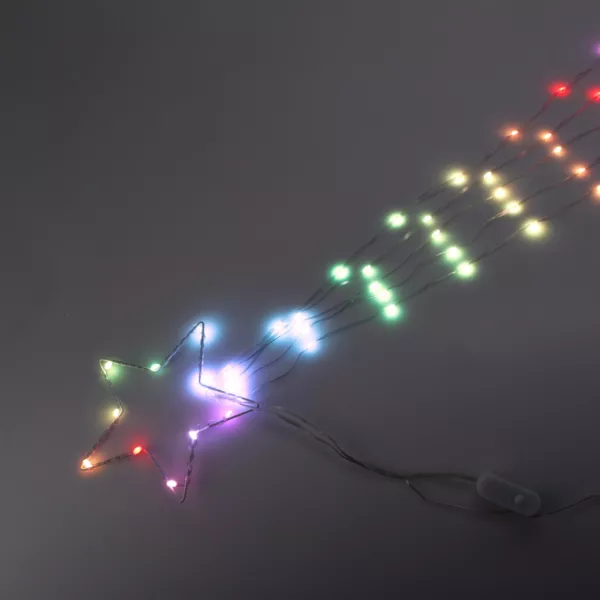 Stella luminosa Digitale 85 LED H20 cm Stella Multicolore