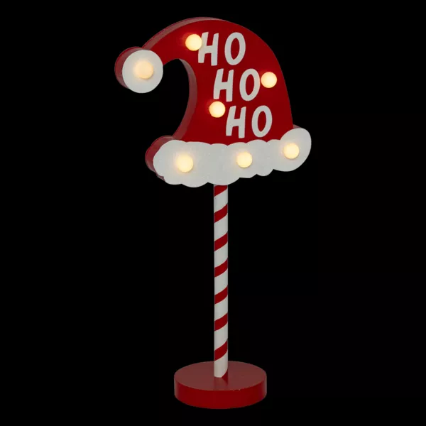 Lyspanel med batteri (H41 cm) Ho Ho Ho R�d