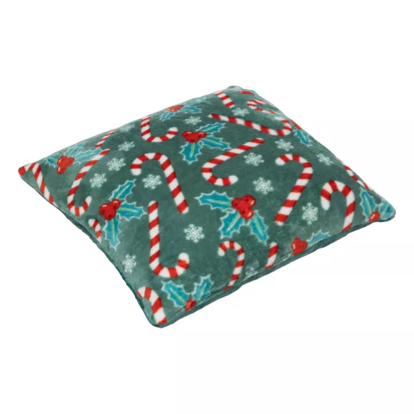 Kerst kussen vierkant (40 cm) Hulst en zuurstok