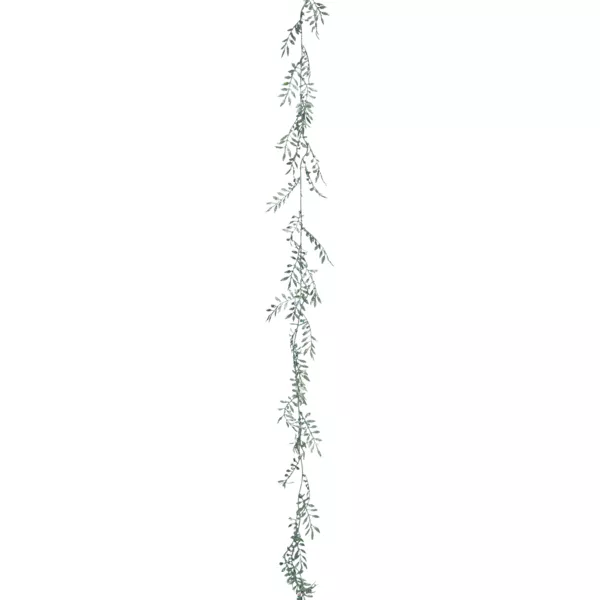 Juleguirlande (180 cm) Glitrende blade i iriserende gr�n