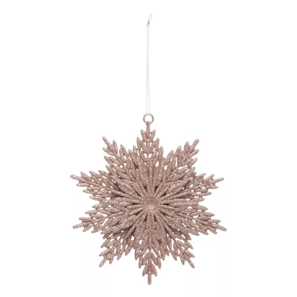 Decorazione da appendere di Natale (D12 cm) Stella eterna Rosa glitterata