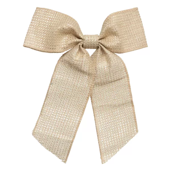 Fiocco di Natale in iuta (H24 cm) Eleganza Dorata