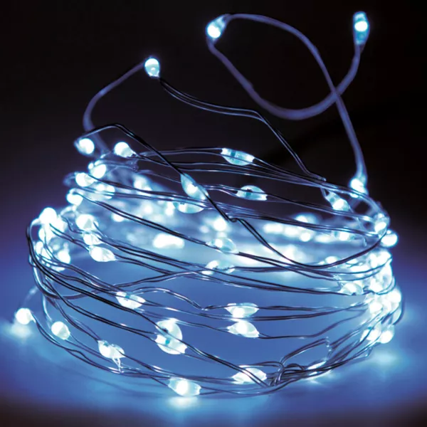 Lichtslinger 8 m 80 Micro LED Zilverdraad Koud wit
