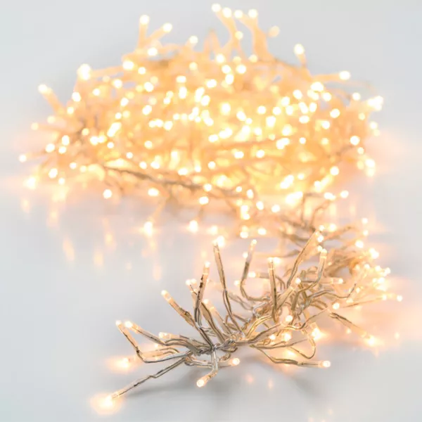 Guirlande lumineuse 8,40 m 1152 LED câble transparent Boa Blanc chaud