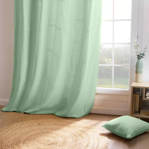 Gardin i bomuld (140 x 260 cm) Pixel Mintgr�n