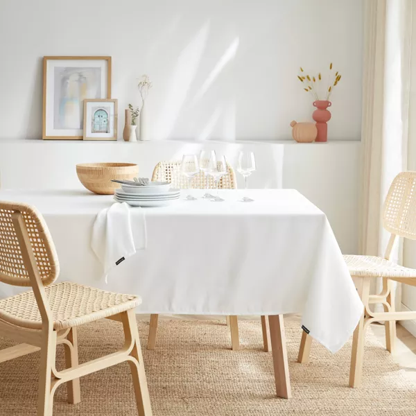 Fleckenabweisende rechteckige Tischdecke (140 x 300 cm) Elise Wei�