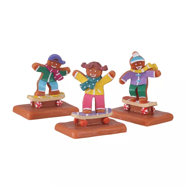 Personaggi Lemax Pan di zenzero su skateboard