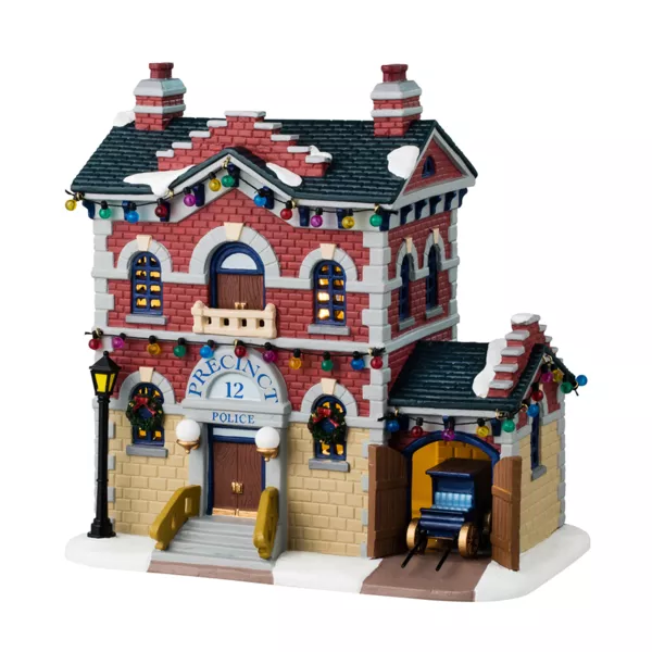 Villaggio di Natale Lemax luminoso Posto di Polizia