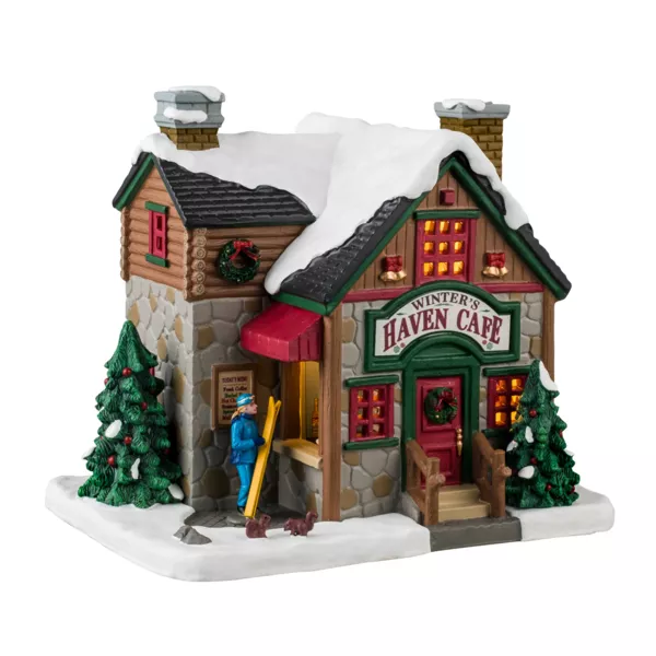 Village de No�l Lemax lumineux Le caf� Winter's Haven