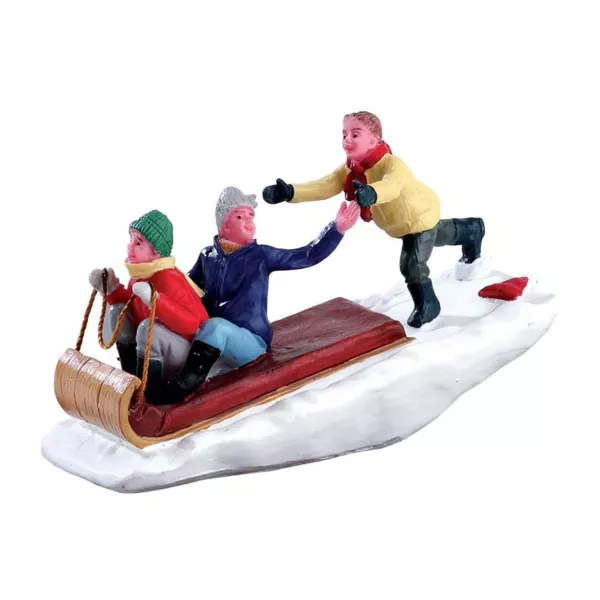 Lemax Figuren Rasante Schlittenfahrt