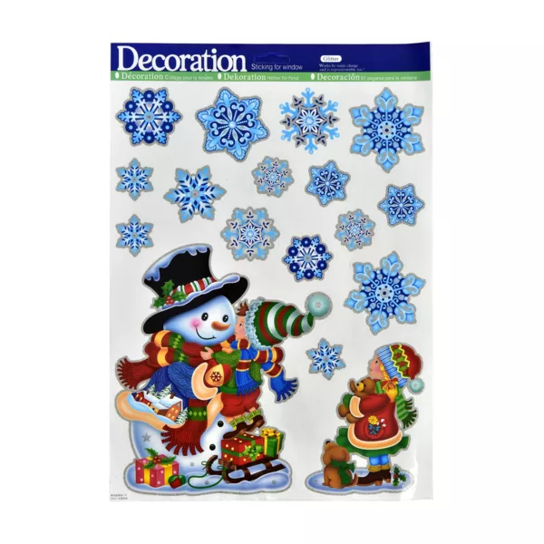 Stickers de No�l pour fen�tre Flocons nuit de No�l