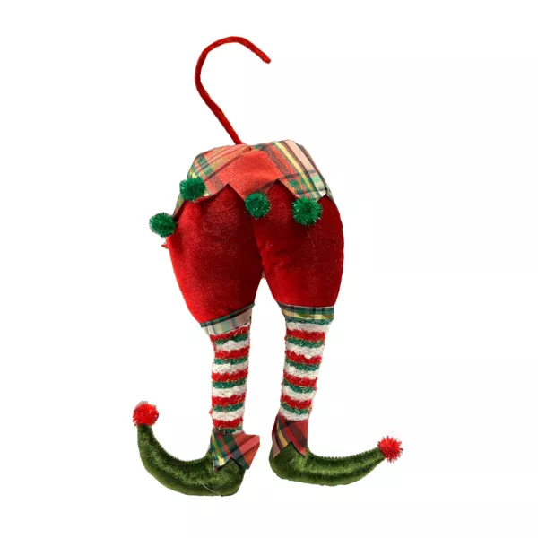 Decorazione da appendere di Natale in tessuto (H20 cm) Gambe di Folletto burlone