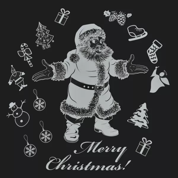 Stickers de No�l pour fen�tre Merry Christmas