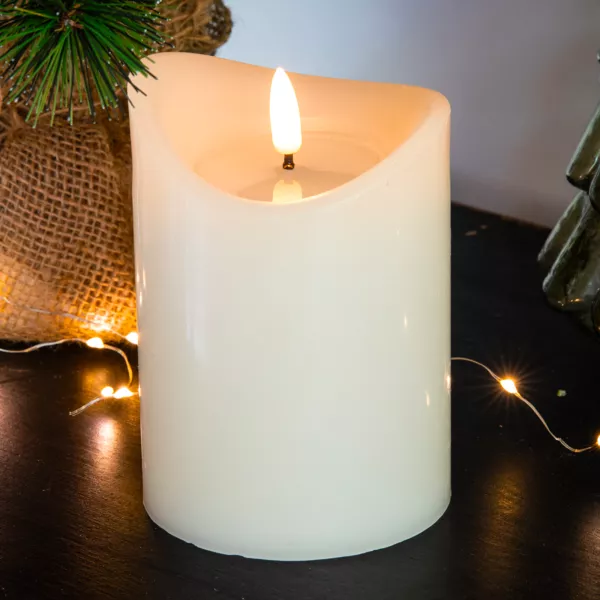 Candela LED Axelle H10 cm Bianco