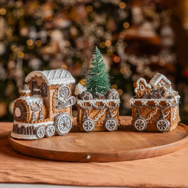 Beleuchteter dekorativer Zug (18 cm) Pain d'épices Gourmand