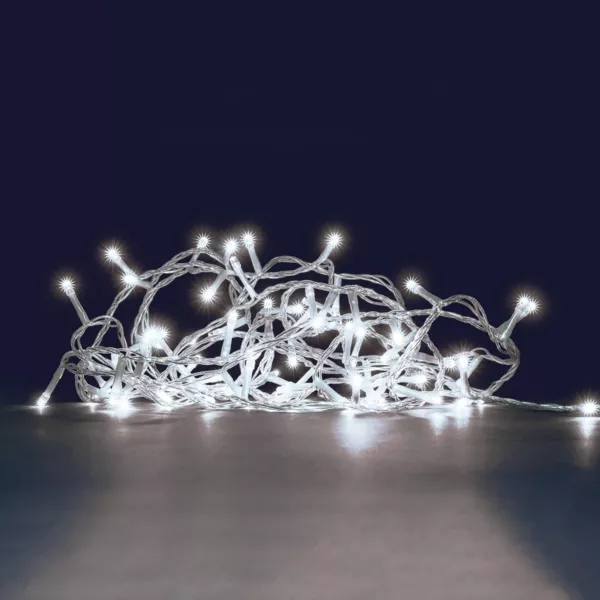 Guirlande lumineuse r�alit� augment�e 12 m 200 LED c�ble transparent Blanc froid